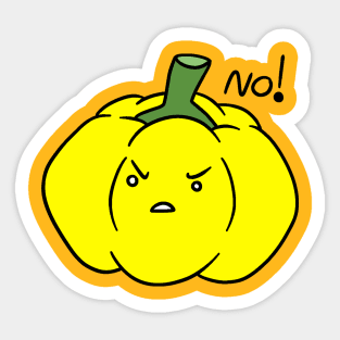 No - Yellow Bell Pepper Sticker